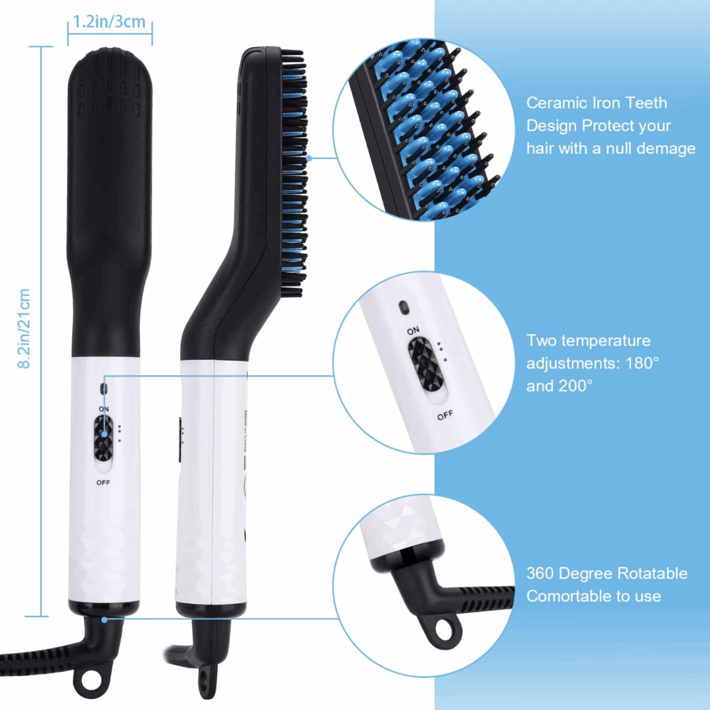multifunctional beard straightener for men