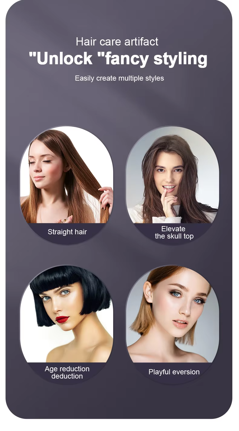 2 in 1 electric cordless portable mini hair straightener brush