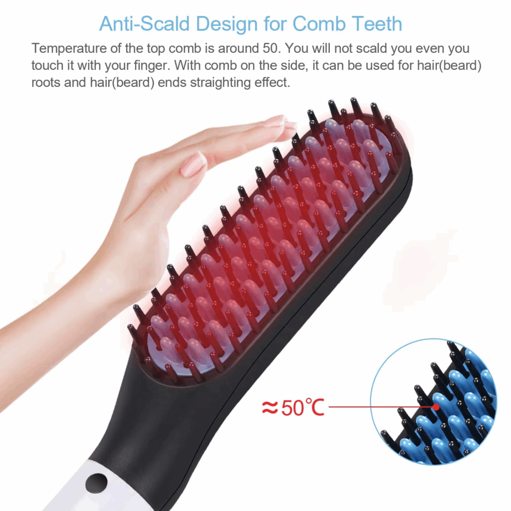 multifunctional beard straightener for men