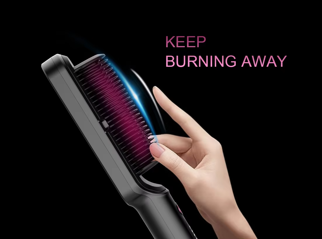 led display 2 in 1 fast portable electric hair straightener comb