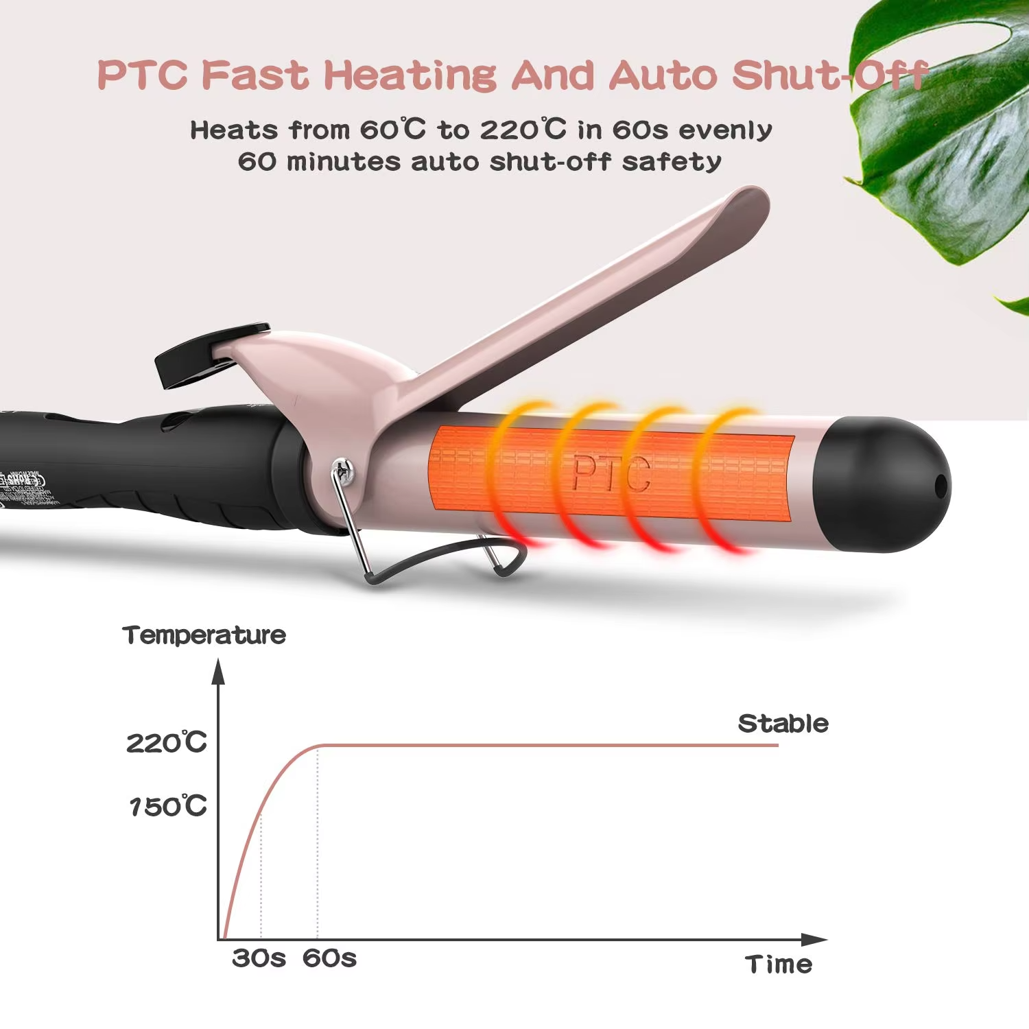 clipped curling iron