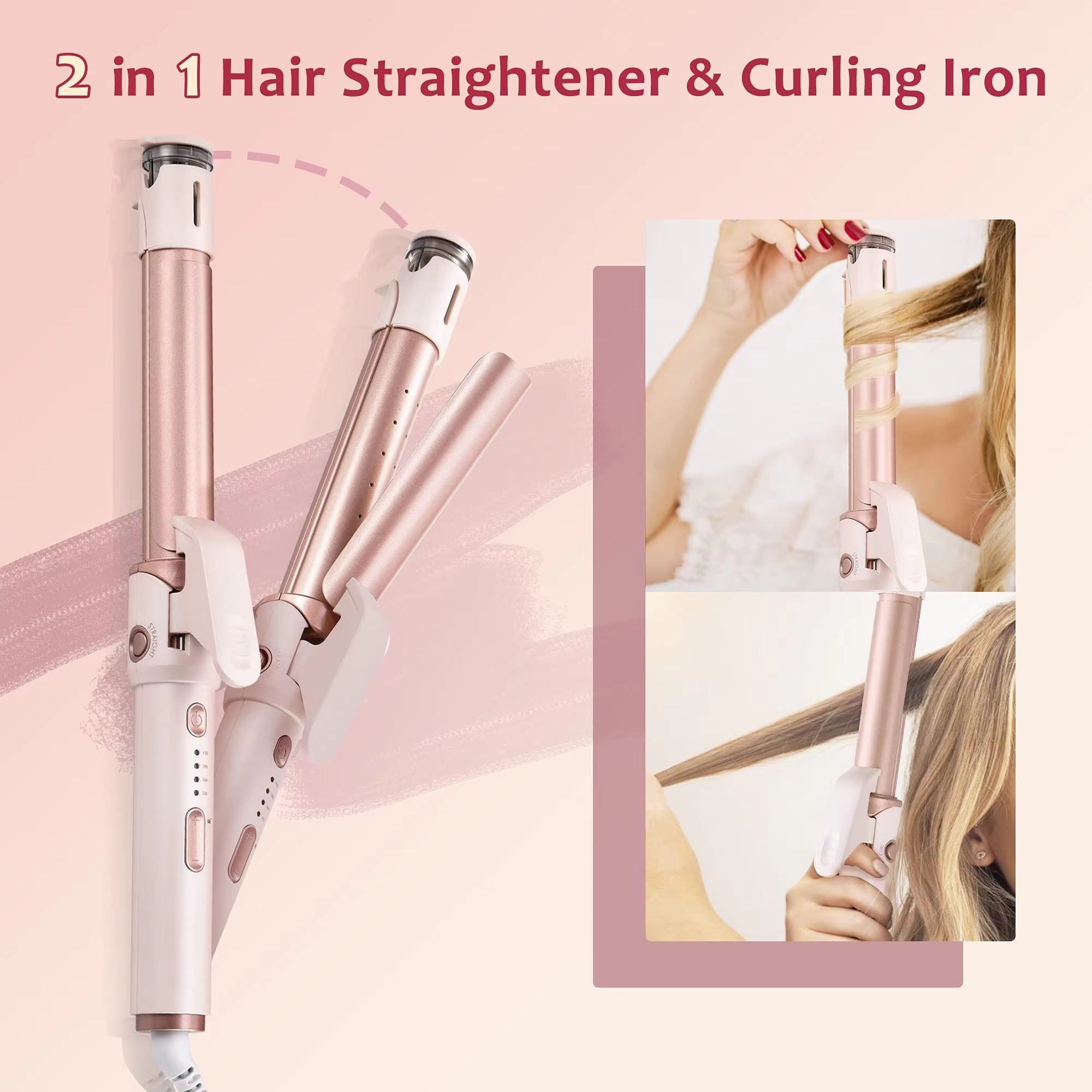 Hair Straightener and Curler 2 in 1