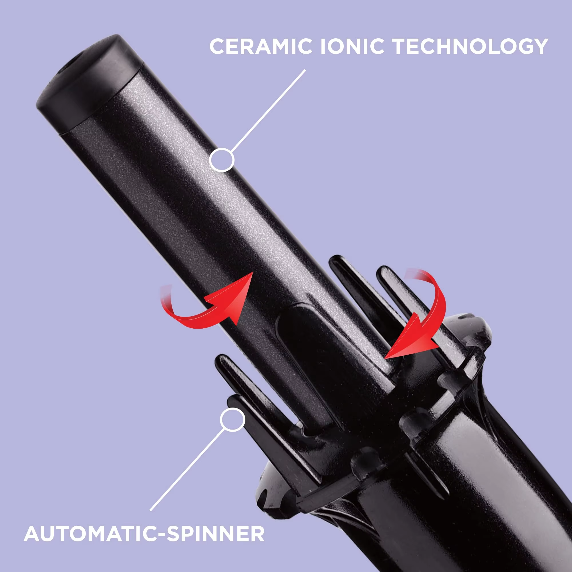 rotating ceramic hair curler