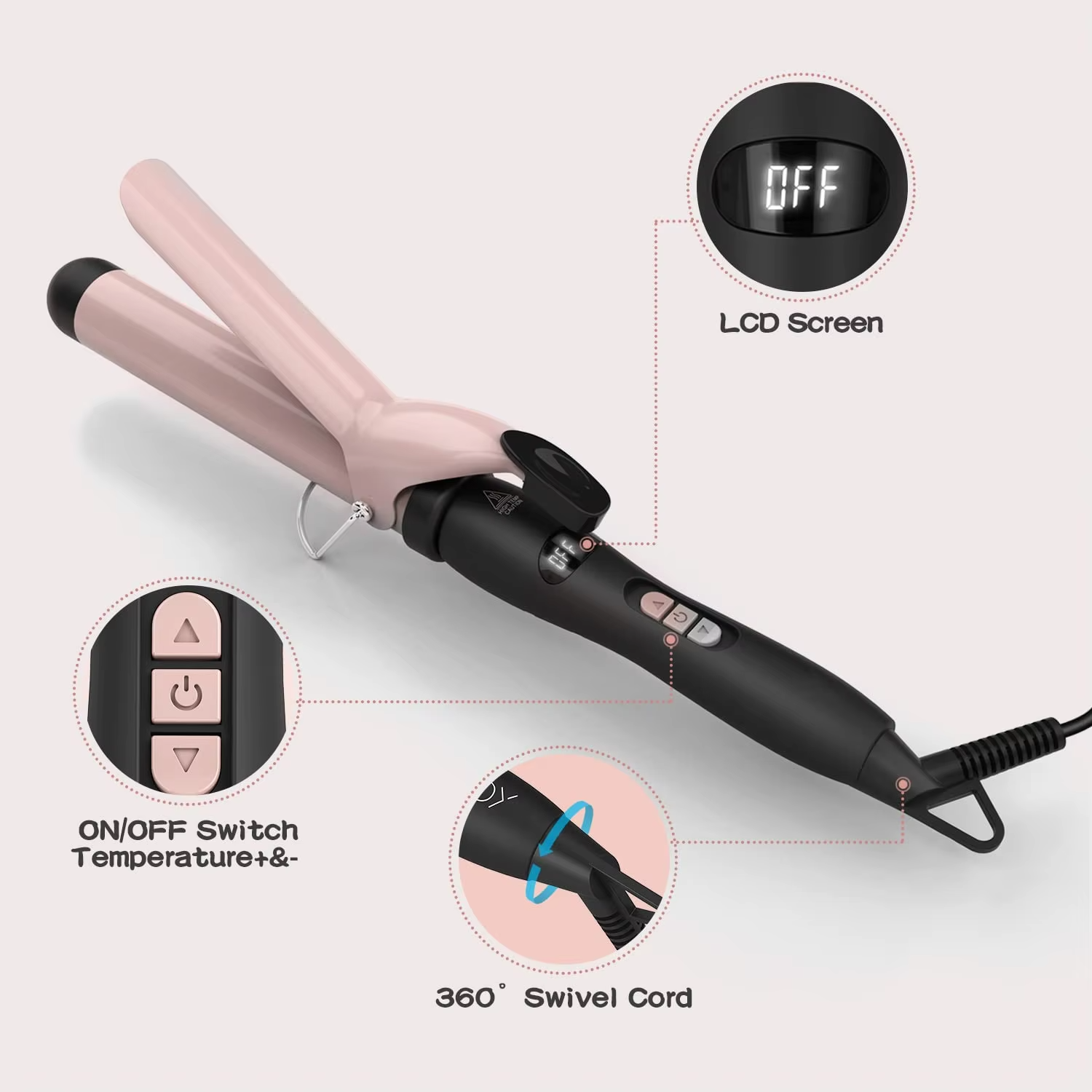 clipped curling iron
