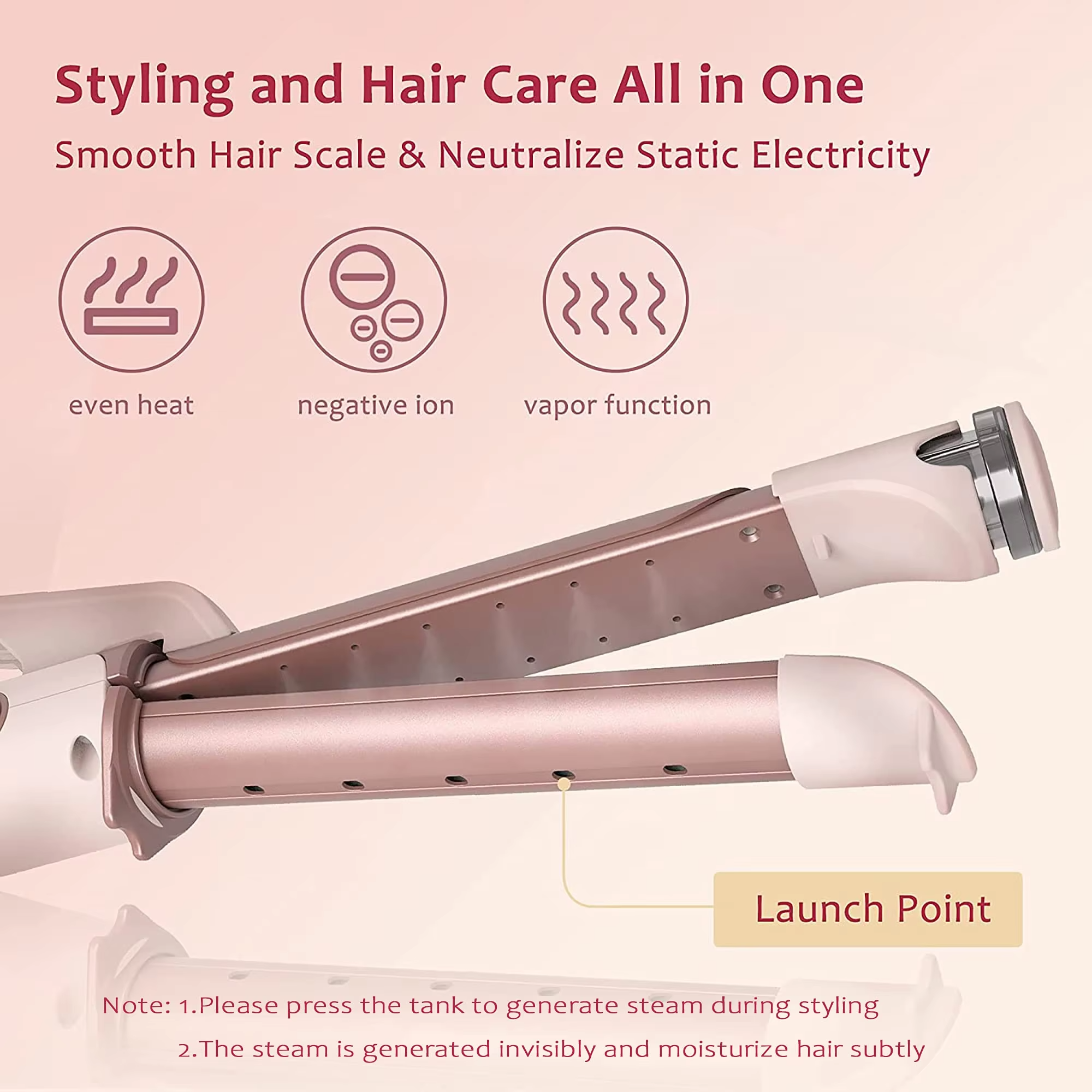 Hair Straightener and Curler 2 in 1