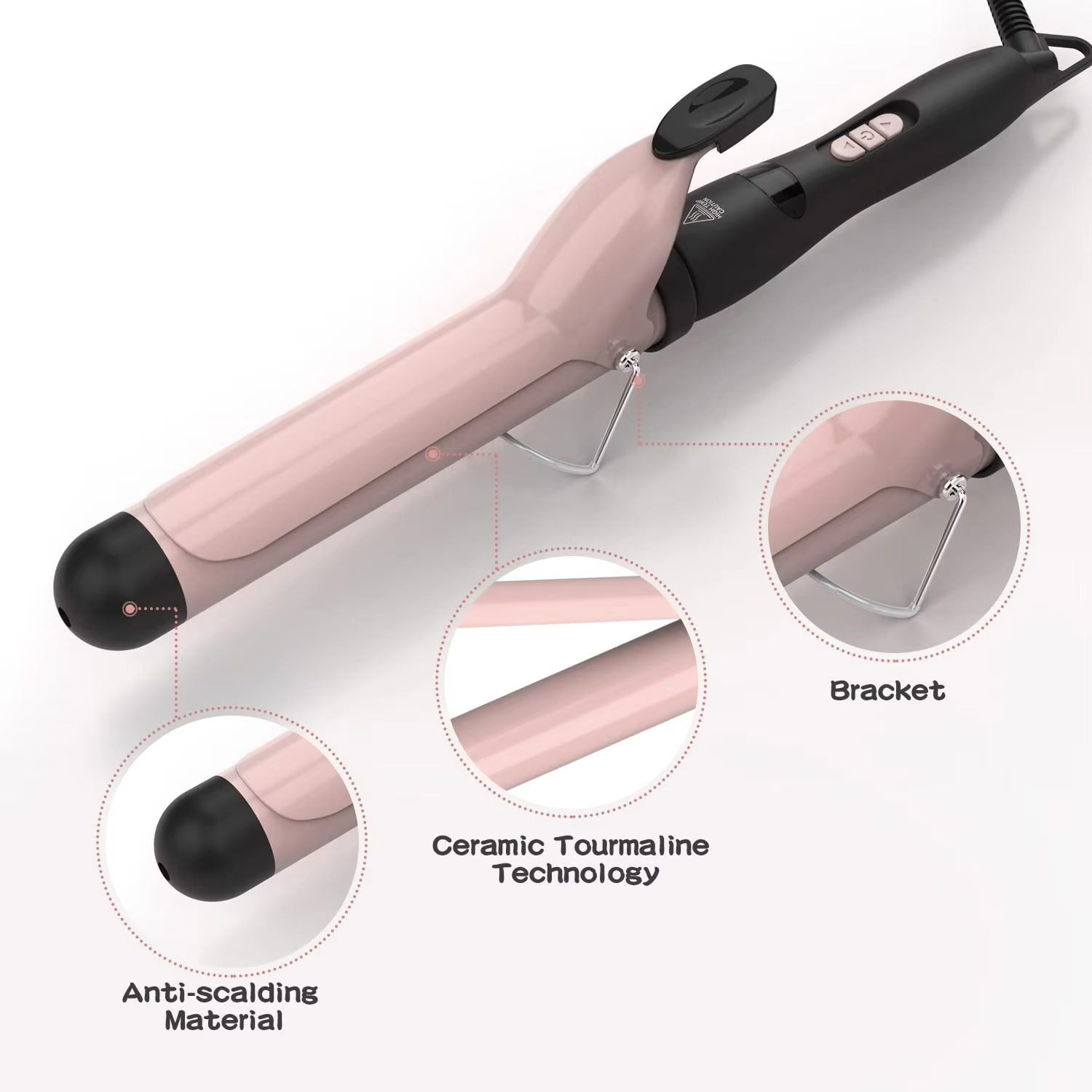 clipped curling iron