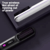 2-in-1 Electric Cordless Portable Mini Hair Straightener Brush,Mini Hair Straightener Brush